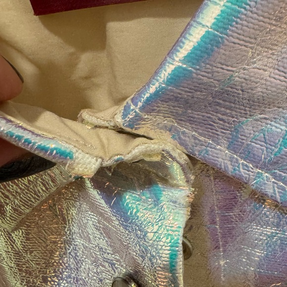 Sies Marjan Holographic Iridescent Silver Shirt Jacket - Picture 15 of 16